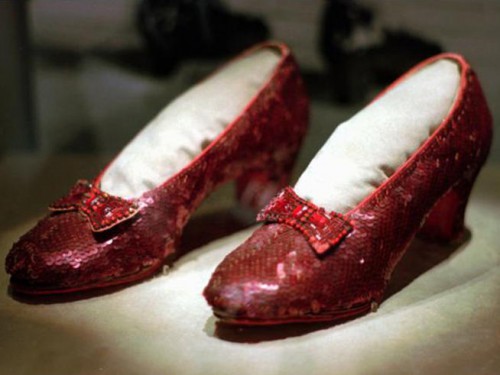 The stolen pair of Ruby Slippers