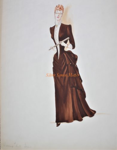 Costume sketch by Milo Anderson for Irene Dunne in "Life with Father," 1947.